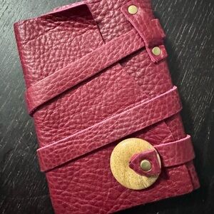 Portland leather small wrap journal lined